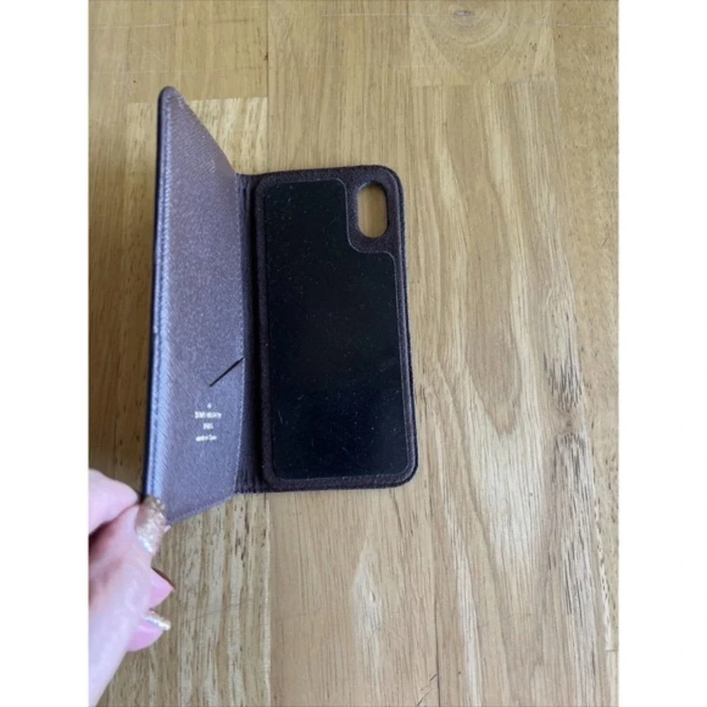 Authentic Louis Vuitton Monogram Folio iPhone 7 Case Brown Ships from USA EUC‎